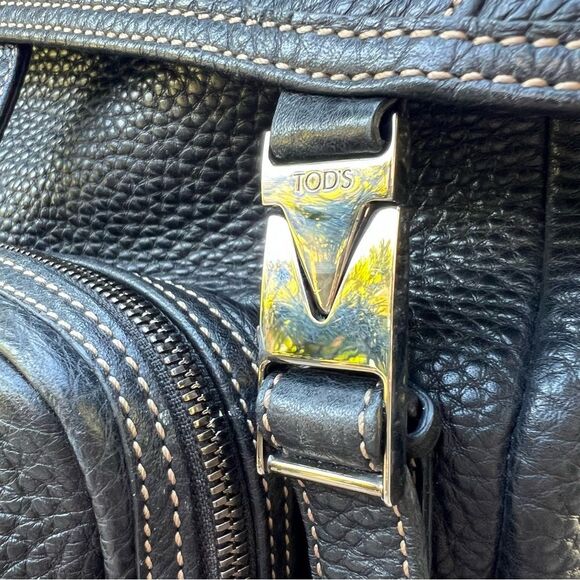 Tod's Black Leather Backpack with Drawstring Closure - Picture 8 of 16